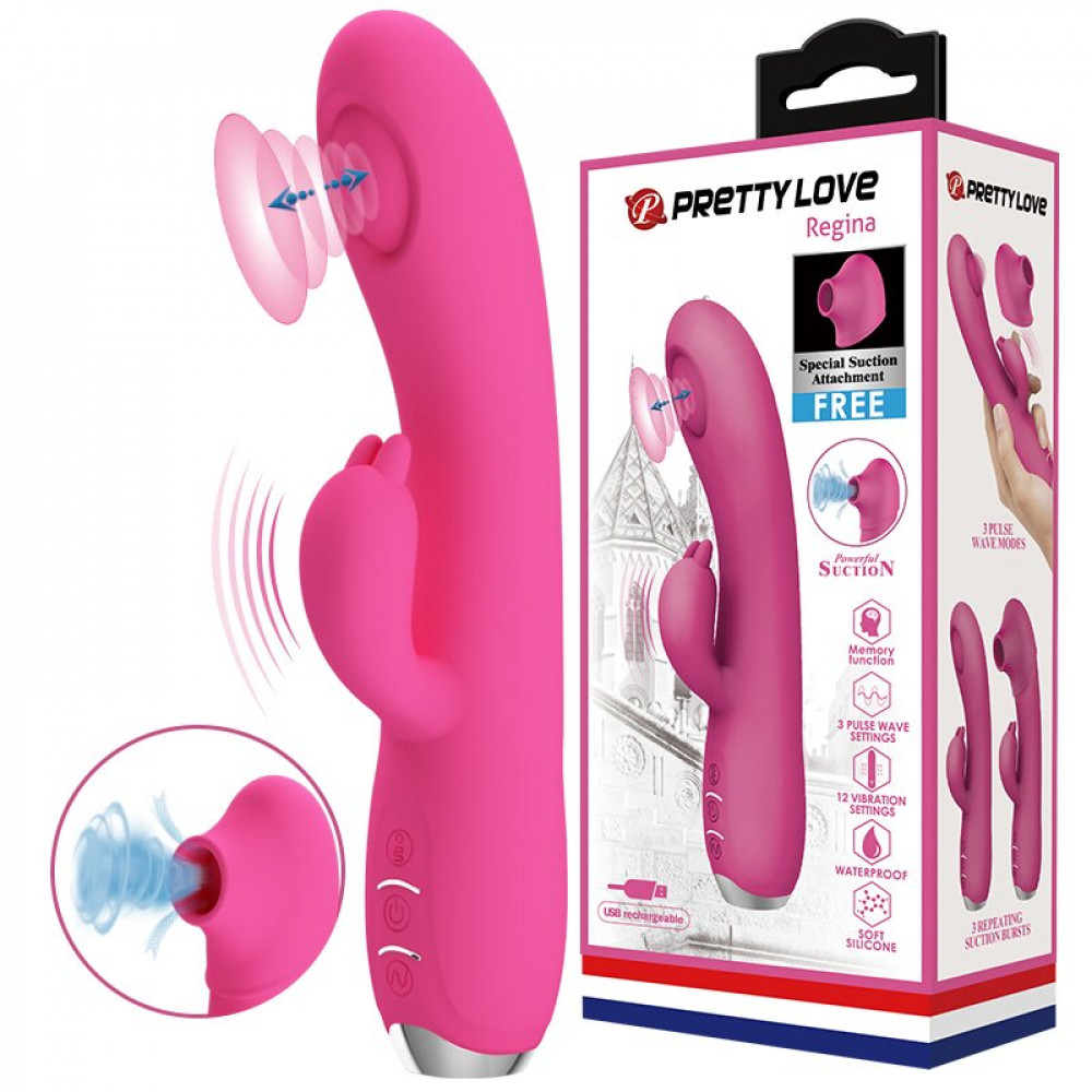 Вибратор - Вибратор с вакуумной стимуляцией клитора Pretty Love - Regina, BI-014727-1