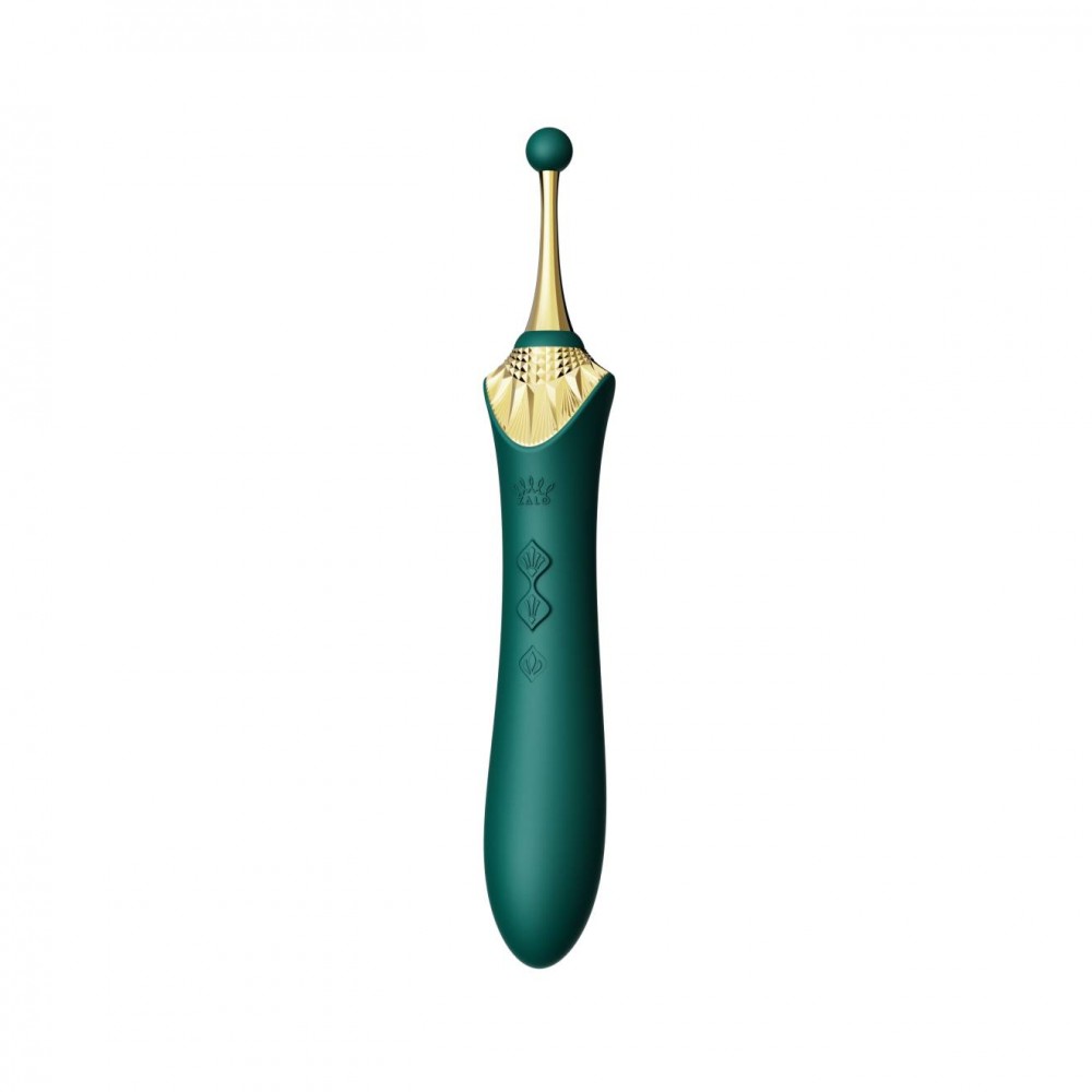 Клиторальный вибратор - Вибратор двухсторонний универсальный ZALO BESS2 Turquoise Green 16