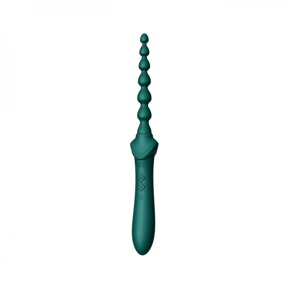 Клиторальный вибратор - Вибратор двухсторонний универсальный ZALO BESS2 Turquoise Green 18