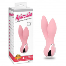 Вибратор с 2 отростками Chisa Aphrovibe Light Pink Oh My Rabbit