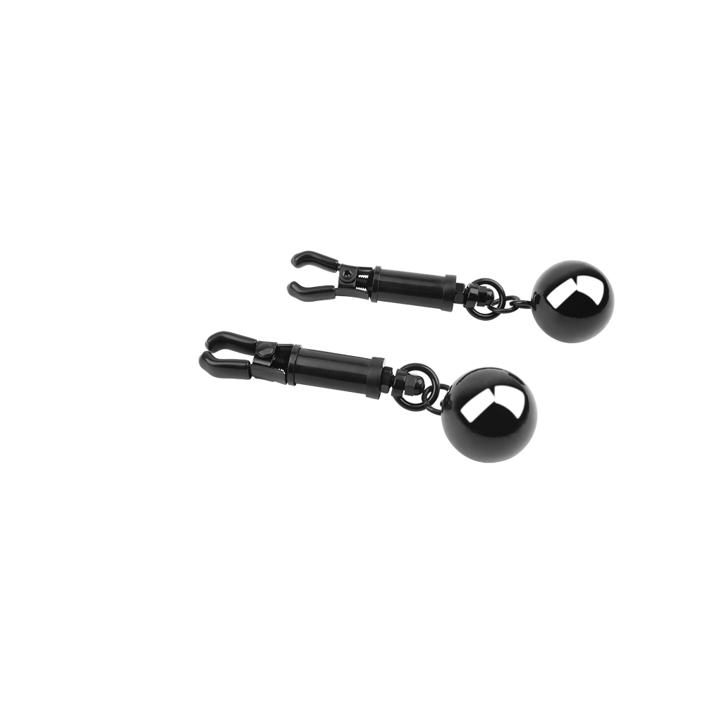  - Зажимы для сосков Chisa Sins Inquisition Playful Weighted Nipple Clamps с грузиками, черные 2
