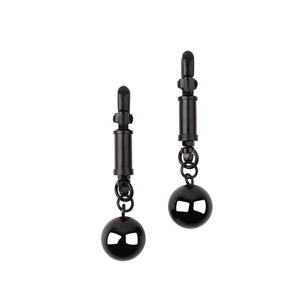  - Зажимы для сосков Chisa Sins Inquisition Playful Weighted Nipple Clamps с грузиками, черные 4