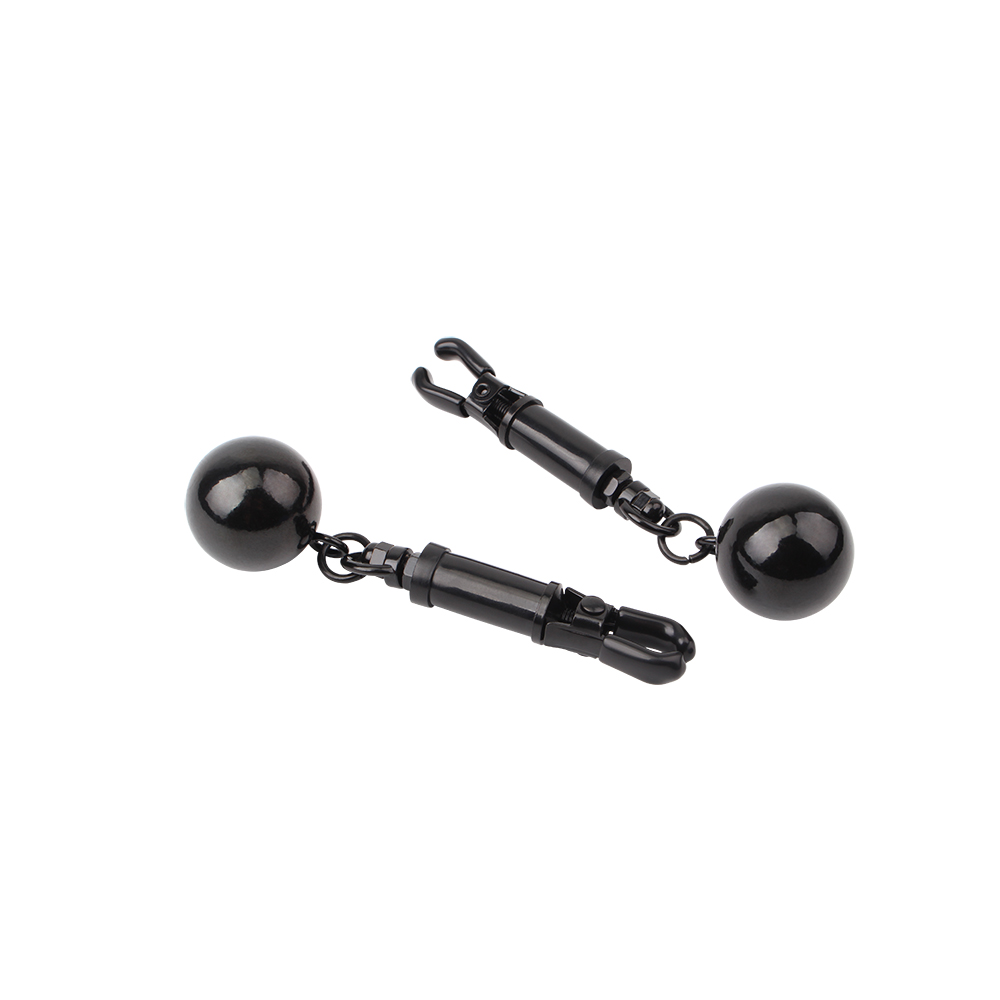  - Зажимы для сосков Chisa Sins Inquisition Playful Weighted Nipple Clamps с грузиками, черные 3
