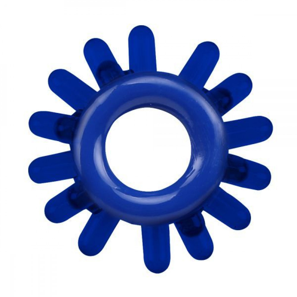 Эрекционные кольца и насадки на член - Набор эрекционных колец Chisa GK Power Cock Rings с разными структурами, синие 4