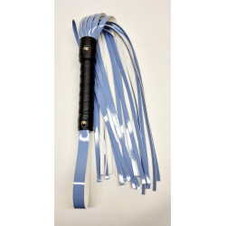 Флоггер из искуственной лакированной кожи Flirty ECO Varnish Leather - Black & Blue, BL-00043
