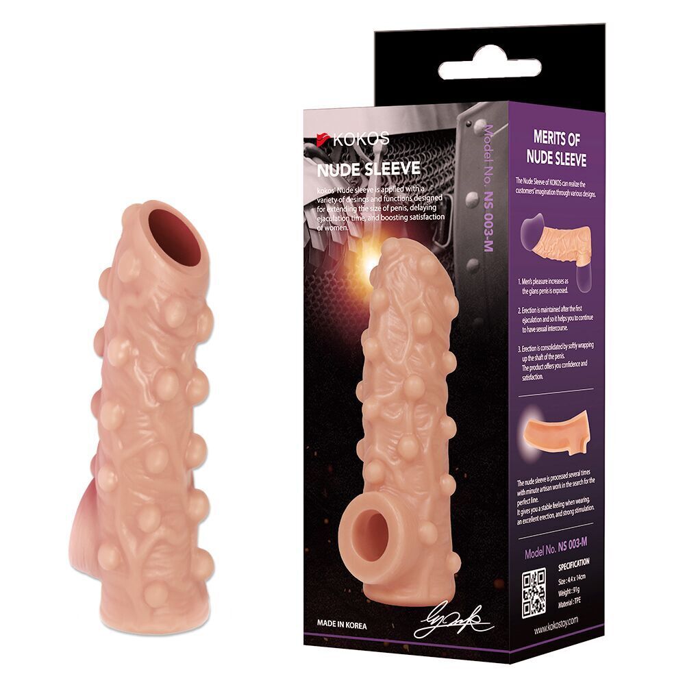 Насадки на член - Насадка на член Kokos Nude Sleeve NS 003 L 2