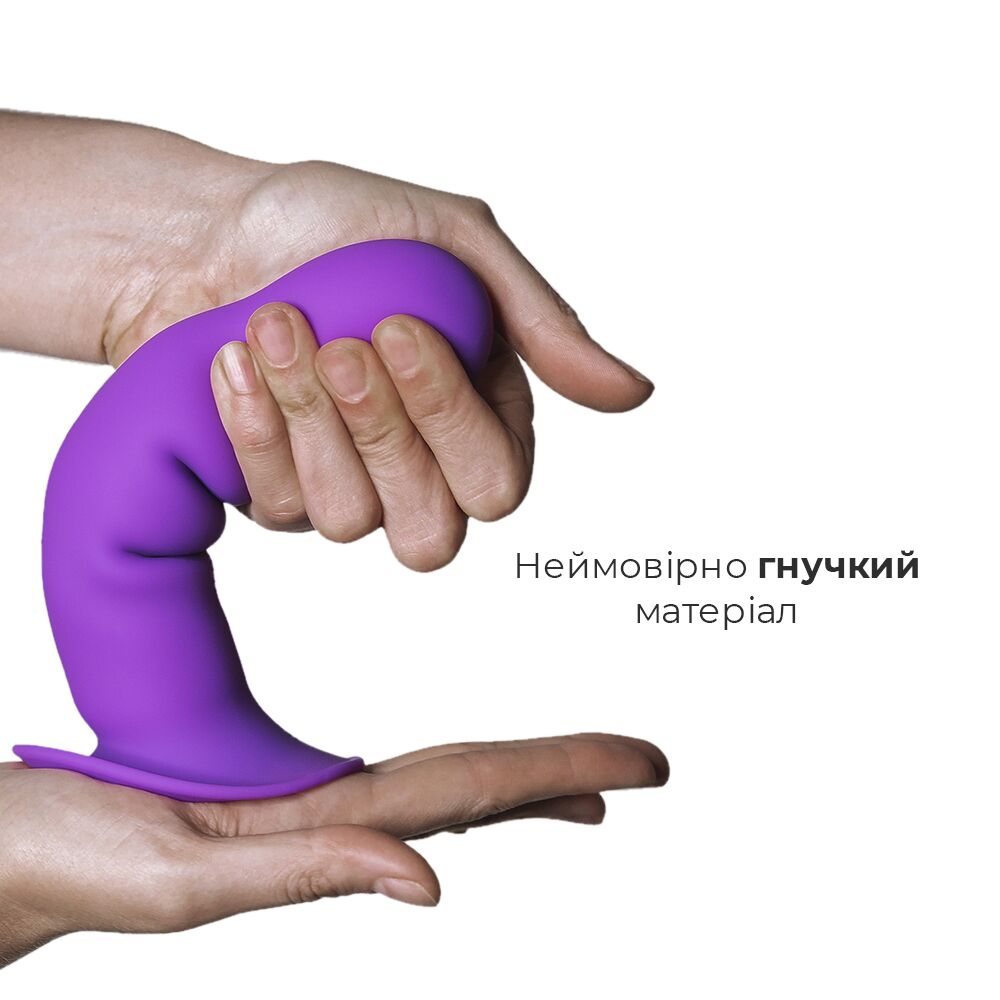 Дилдо - Дилдо с присоской Adrien Lastic Hitsens 3 Purple, отлично для страпона, диаметр 4,1см, длина 18,2см 4