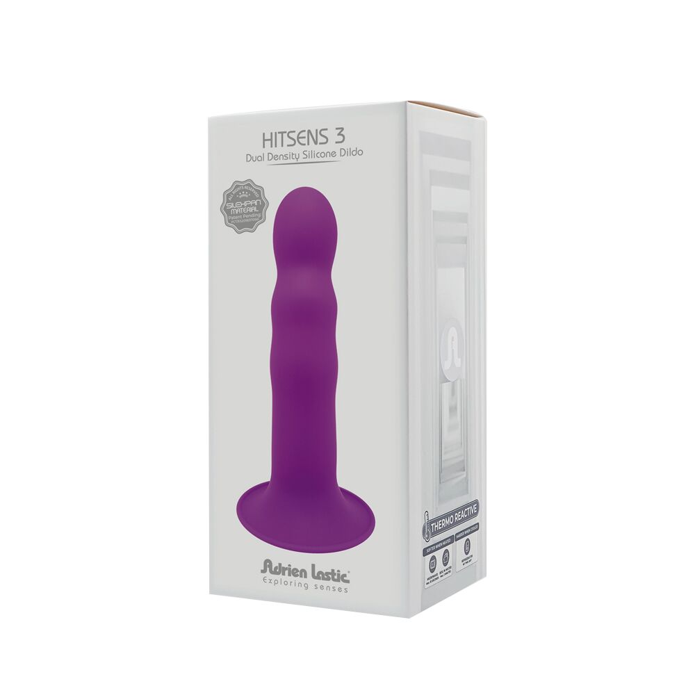 Дилдо - Дилдо с присоской Adrien Lastic Hitsens 3 Purple, отлично для страпона, диаметр 4,1см, длина 18,2см 1