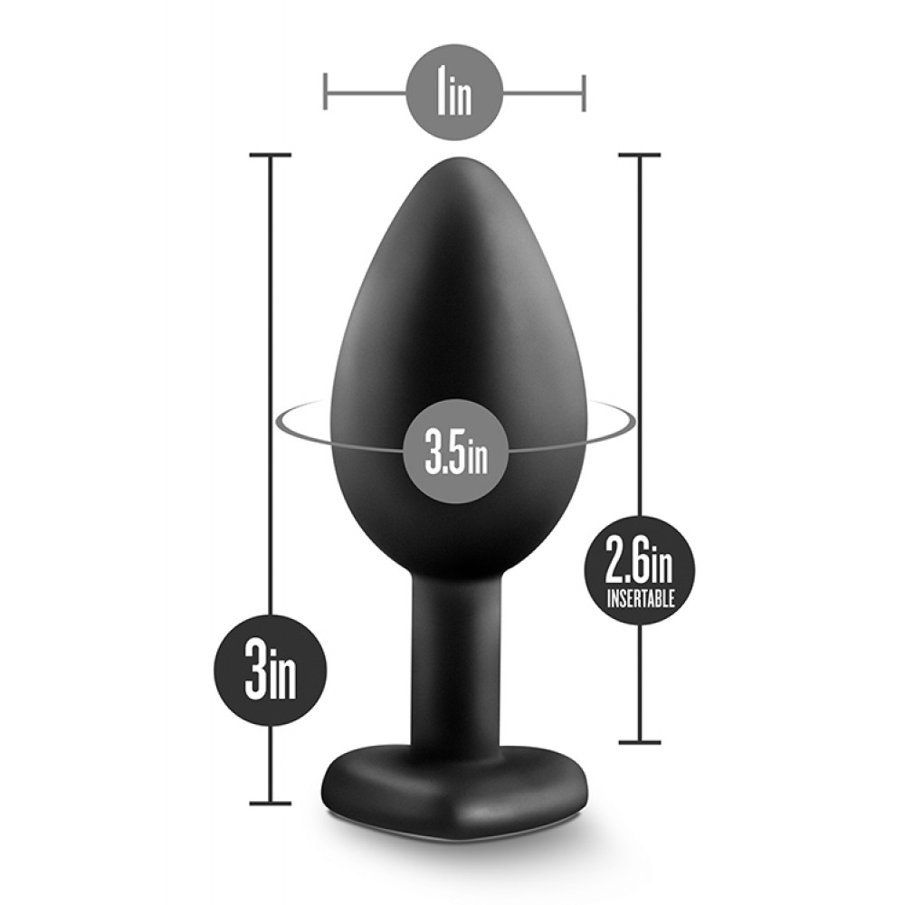 Анальная пробка со стразом - Анальная пробка с камнем Blush TEMPTASIA BLING PLUG SMALL BLACK 2