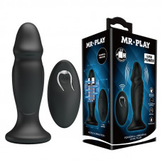 Анальный стимулятор с вибрацией и пультом ДУ - MR PLAY Super Power, BI-040085W-MR
