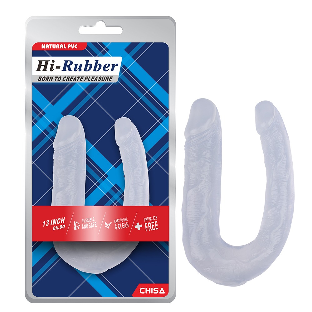 Секс игрушки - Фаллоимитатор двойной Chisa Hi-Rubber 13 Inch Dildo, прозрачный