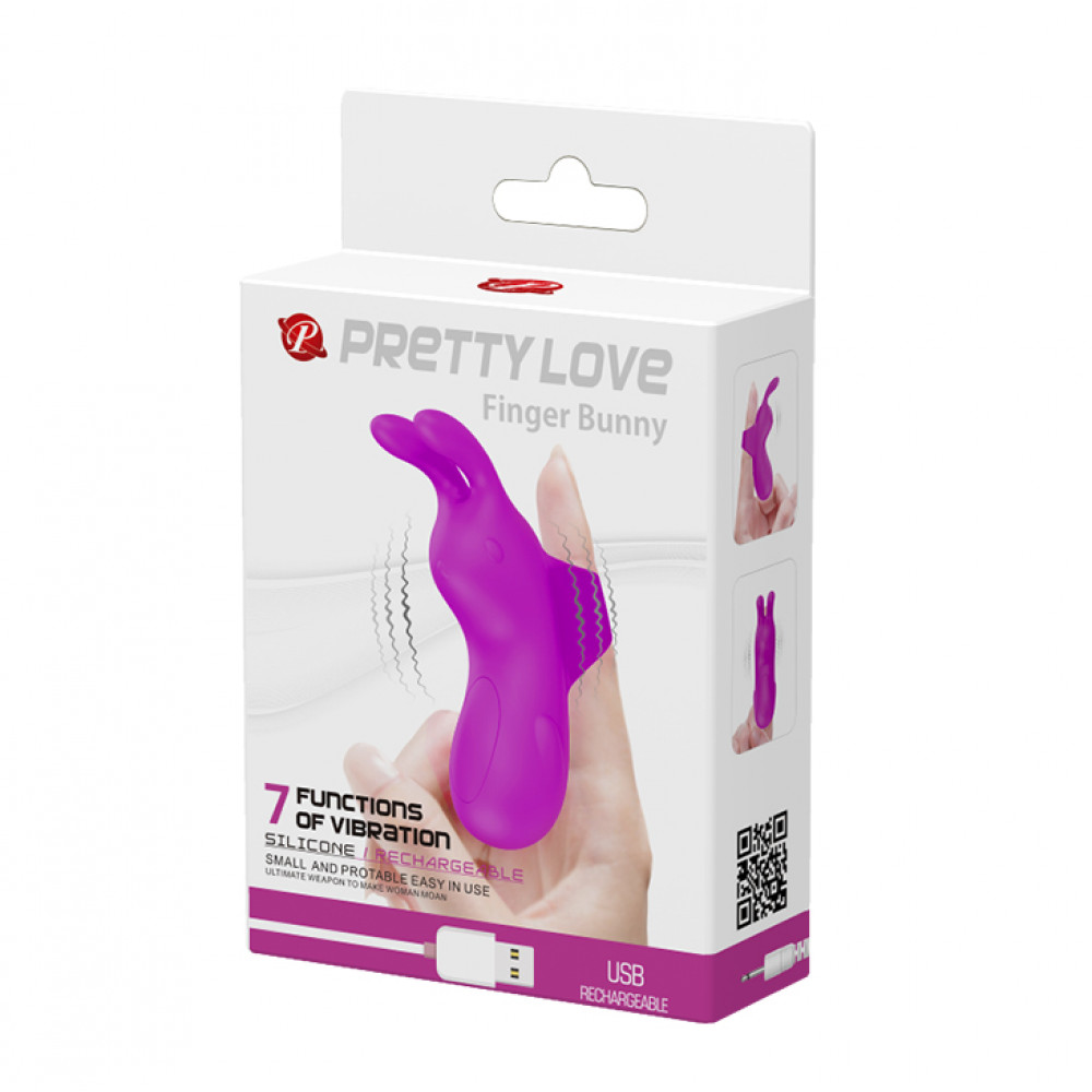 Вибратор - Клиторальный стимулятор на палец Pretty Love - Finger Bunny, BI-014605 1