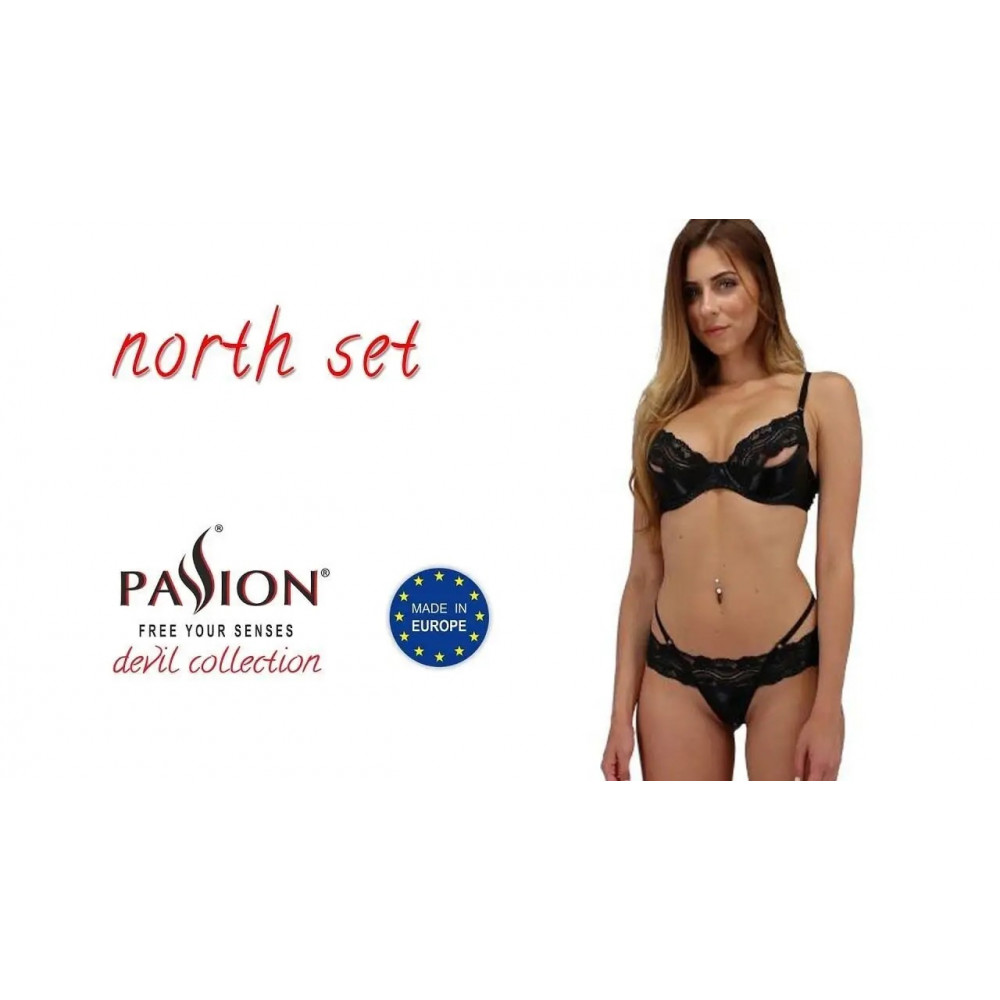 Эротическое белье - Комплект белья NORTH SET black S/M - Passion 2