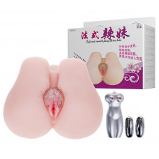 Мастурбатор вагина и анус с вибрацией Soft and smooth pussy and ass hole , BM-009113