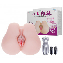Мастурбатор вагина и анус с вибрацией Soft and smooth pussy and ass hole , BM-009113