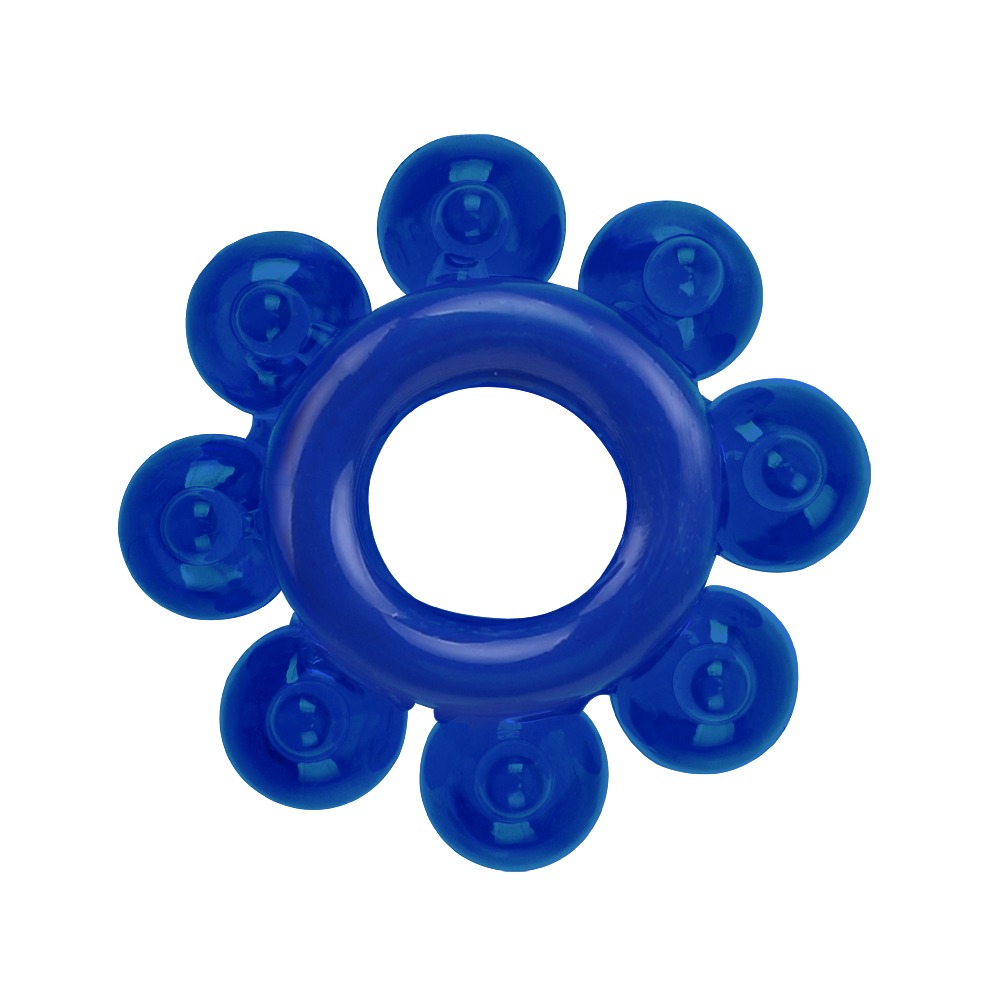 Эрекционные кольца и насадки на член - Набор эрекционных колец Chisa GK Power Cock Rings с разными структурами, синие 1