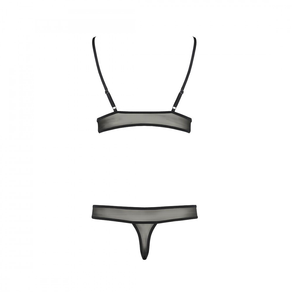 Эротические комплекты - Комплект белья ERZA SET black XXL/XXXL - Passion: лиф и трусики 1