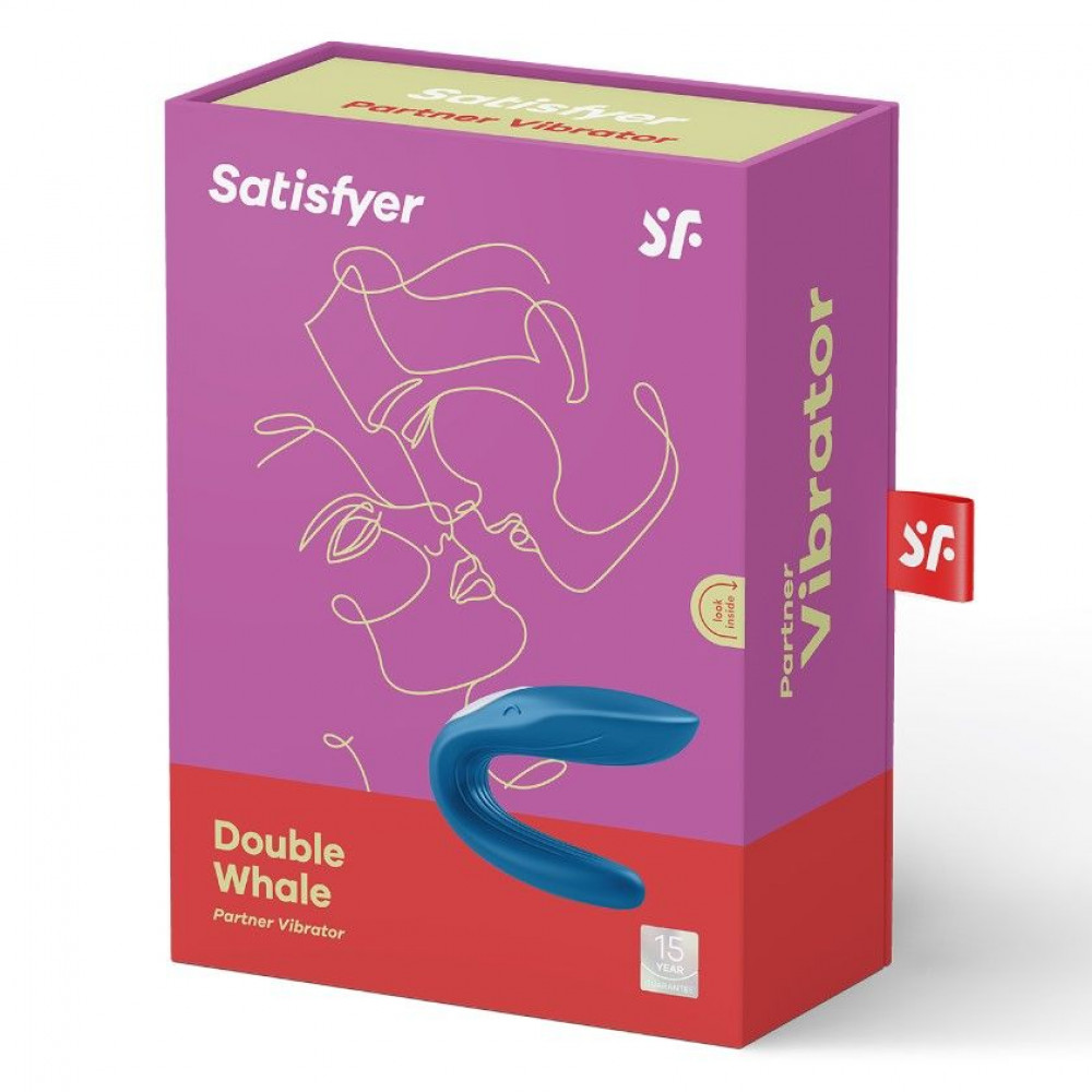 Вибраторы для пар - Вибратор для пар Satisfyer Double Whale с двумя моторчиками 5