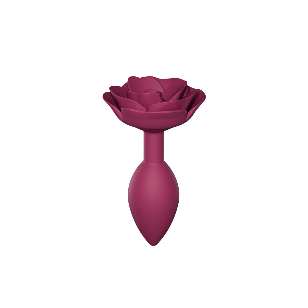 Анальная пробка - Силиконовая анальная пробка Love To Love OPEN ROSES M SIZE - PLUM STAR