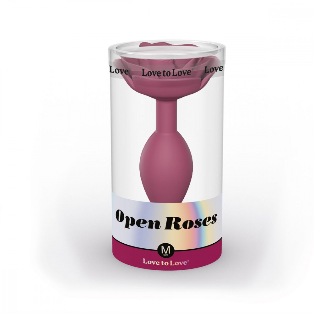 Анальная пробка - Силиконовая анальная пробка Love To Love OPEN ROSES M SIZE - PLUM STAR 2