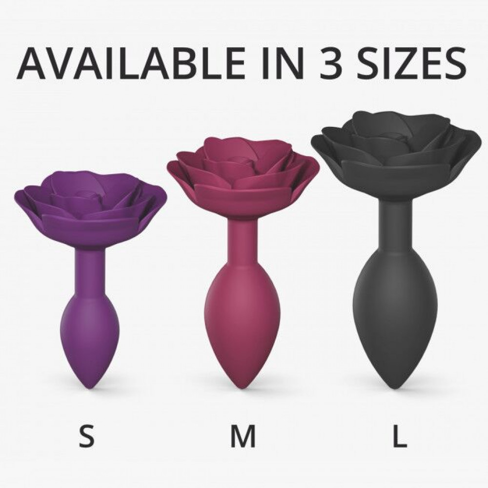 Анальная пробка - Силиконовая анальная пробка Love To Love OPEN ROSES M SIZE - PLUM STAR 1
