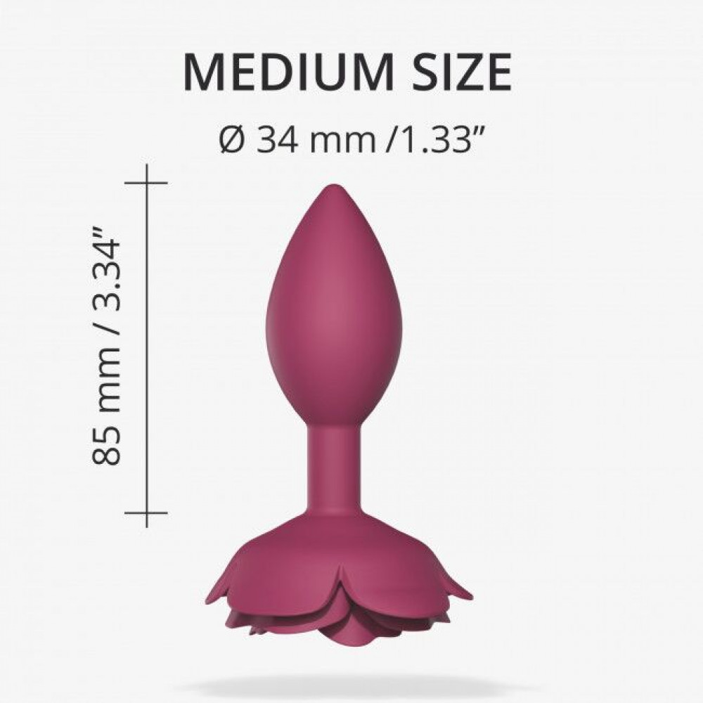Анальная пробка - Силиконовая анальная пробка Love To Love OPEN ROSES M SIZE - PLUM STAR 4