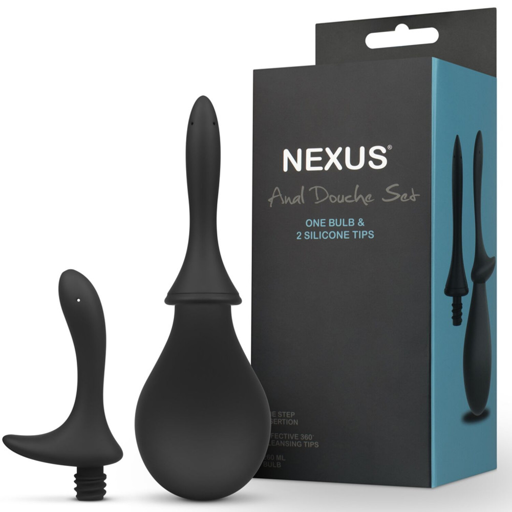 Интимная косметика - Анальный душ с двумя насадками Nexus ANAL DOUCHE SET 260 ml 1