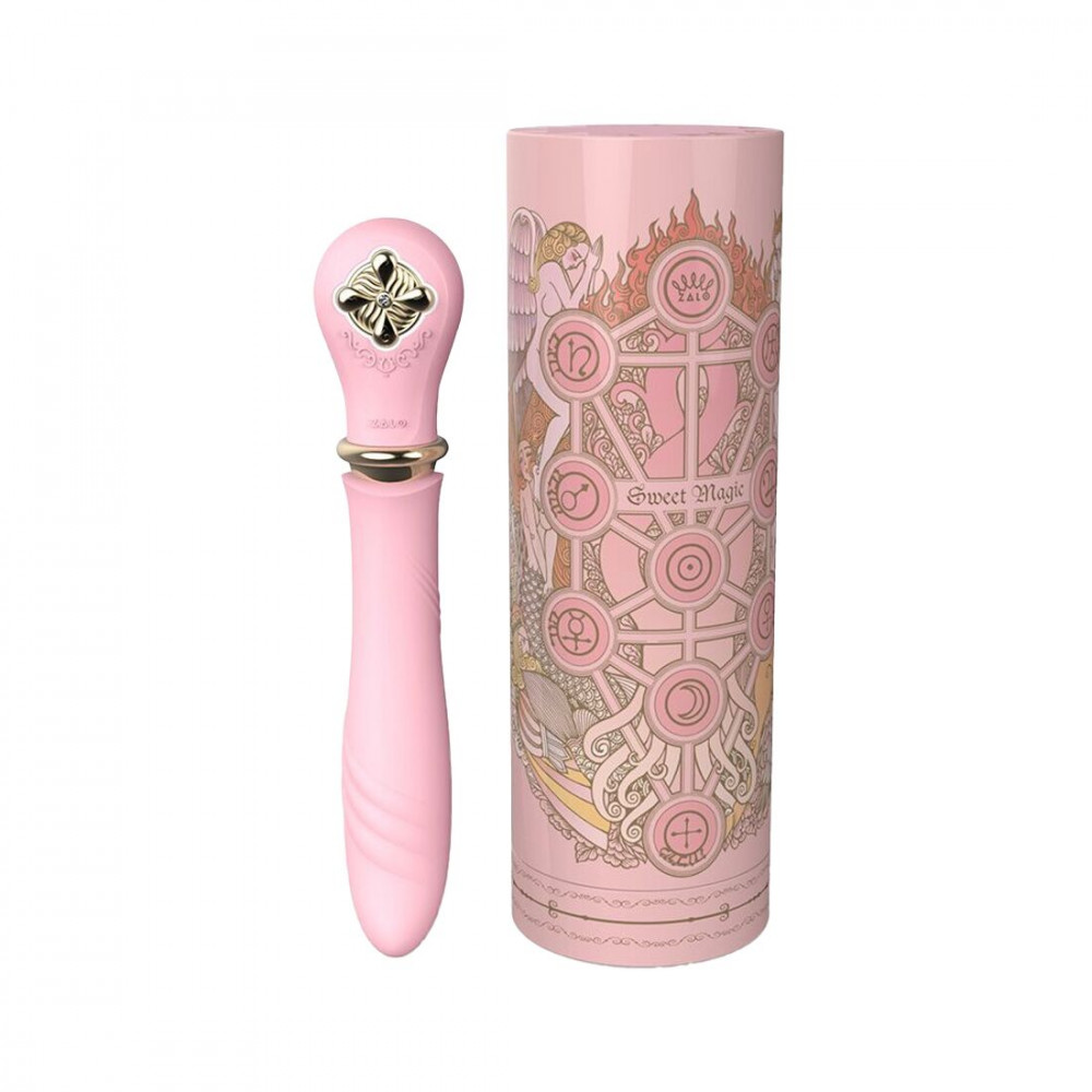 Вибраторы пульсаторы - Пульсатор с подогревом Zalo Sweet Magic - Desire Fairy Pink, турбо режим 1
