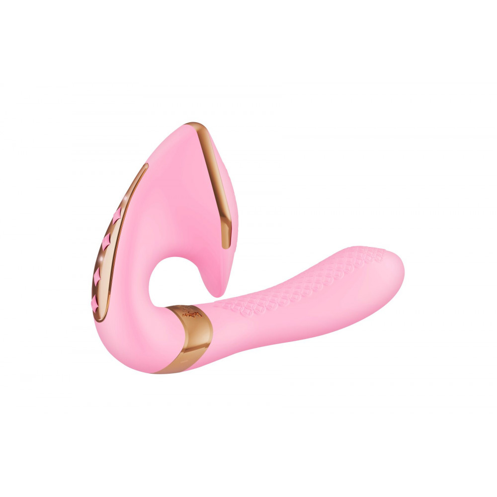 Вибратор - Вагинально-клиторальный вибратор Shunga Soyo Light Pink 7