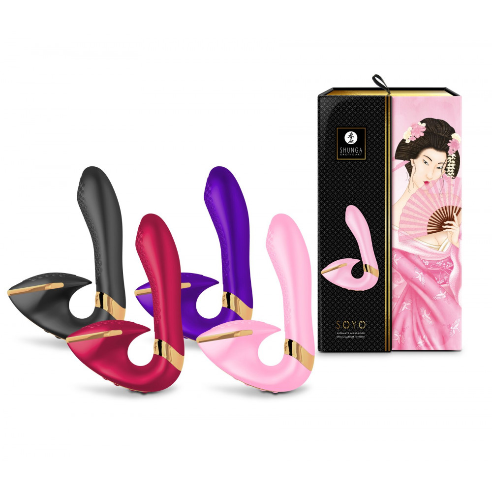 Вибратор - Вагинально-клиторальный вибратор Shunga Soyo Light Pink 1