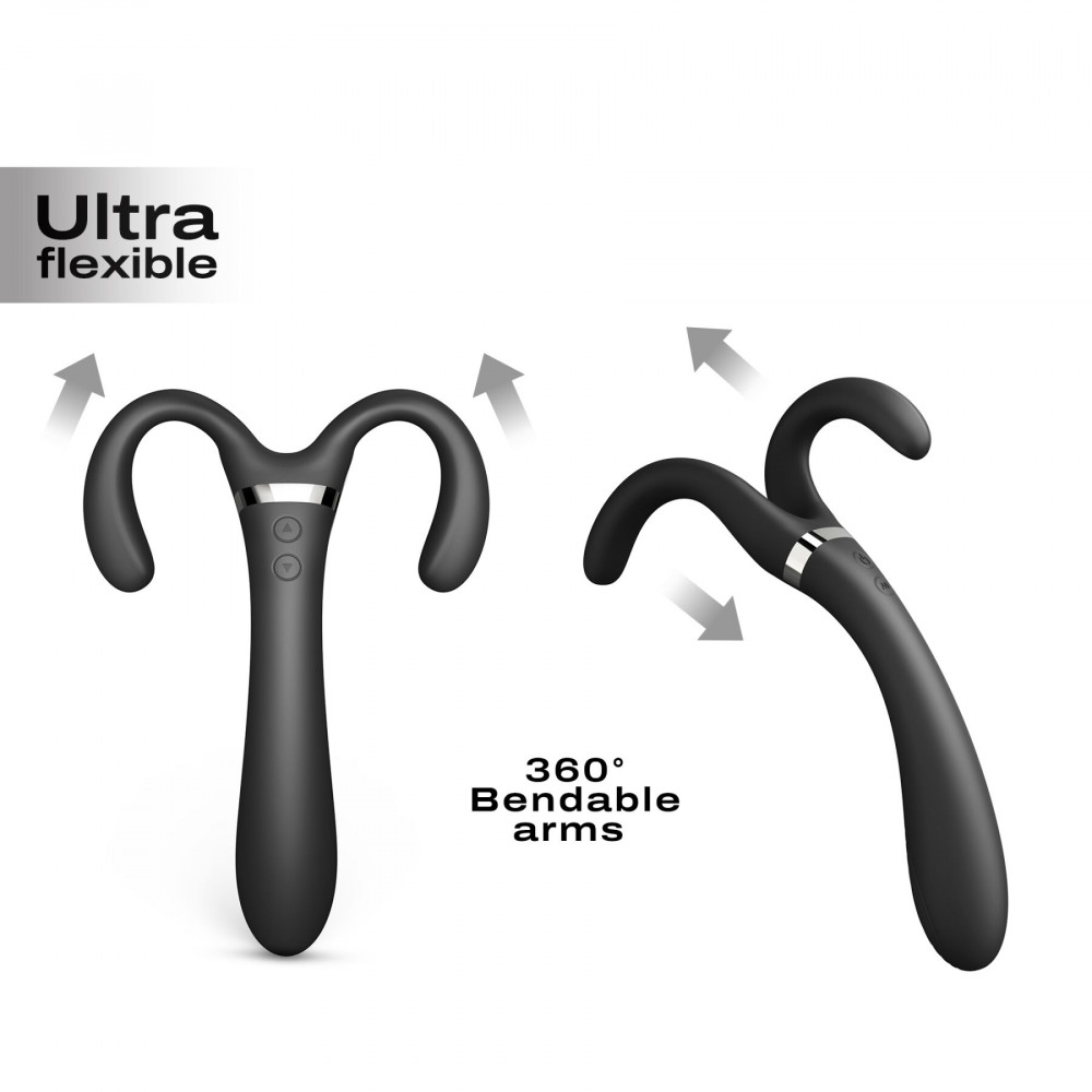 Вибраторы для пар - Вибратор-стимулятор Dorcel INFINITE JOY BLACK, многофункциональный, унисекс 6