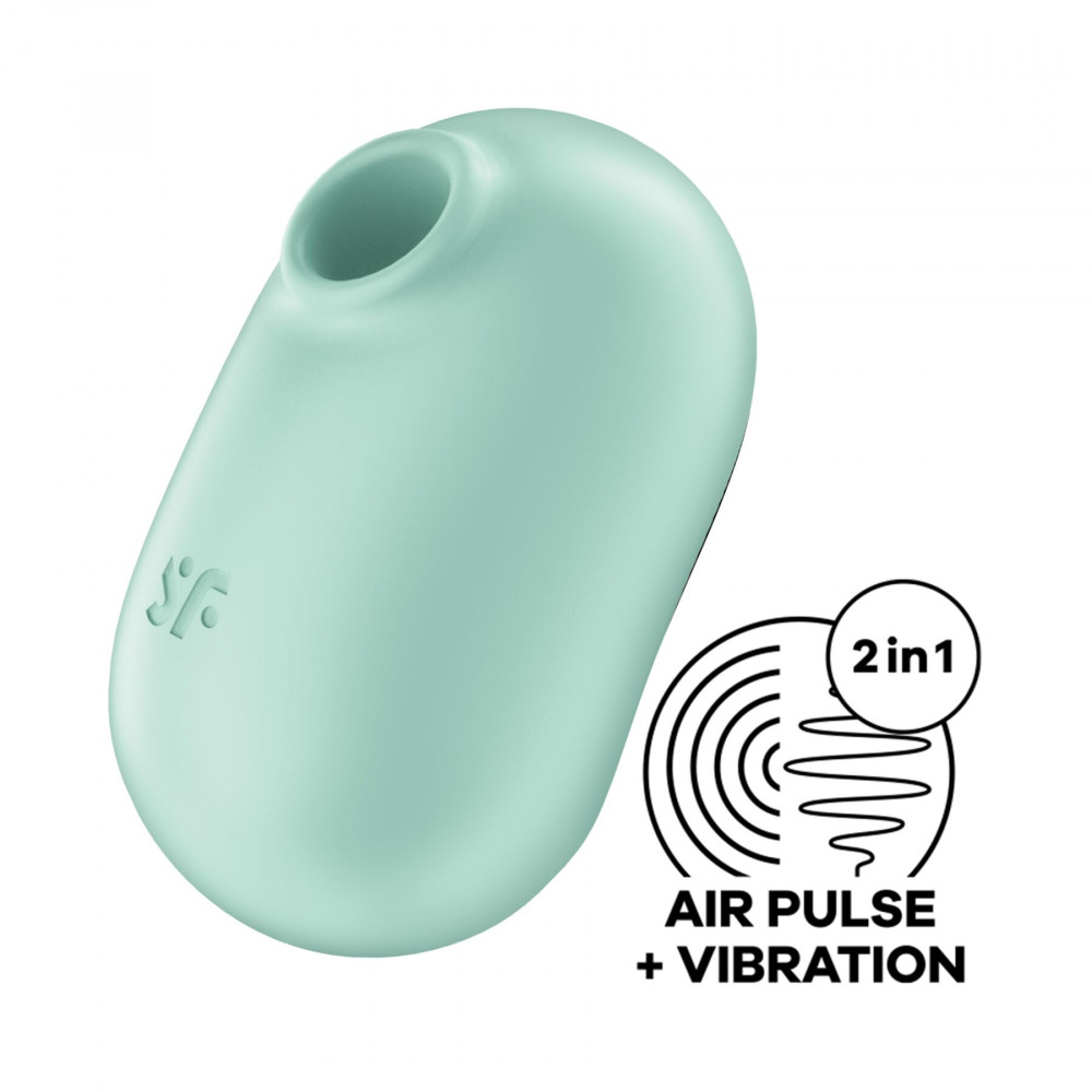 Вибраторы вакуумные - Вакуумный стимулятор с вибрацией Satisfyer Pro To Go 2 Mint