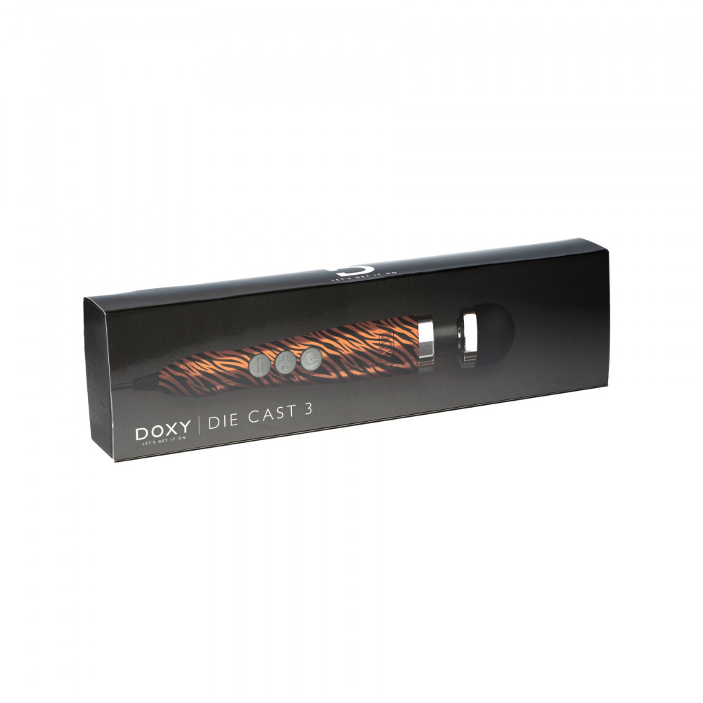 Вибромассажеры - Вибромассажер DOXY Die Cast 3 TIGER, очень мощный, питание 220В, металлический корпус 1