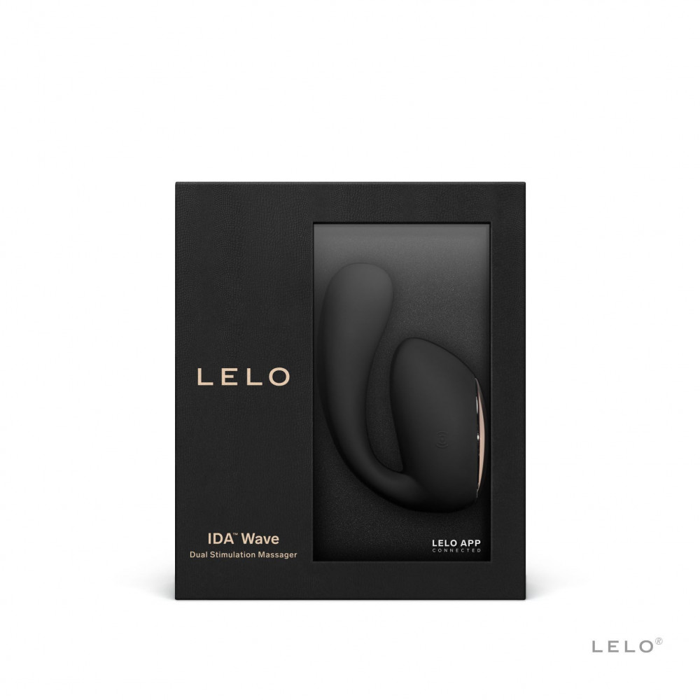 Вибраторы для пар - Смарт-вибратор LELO Ida Wave Black, вагинально-клиторальный, технология WaveMotion, 2 мотора 1