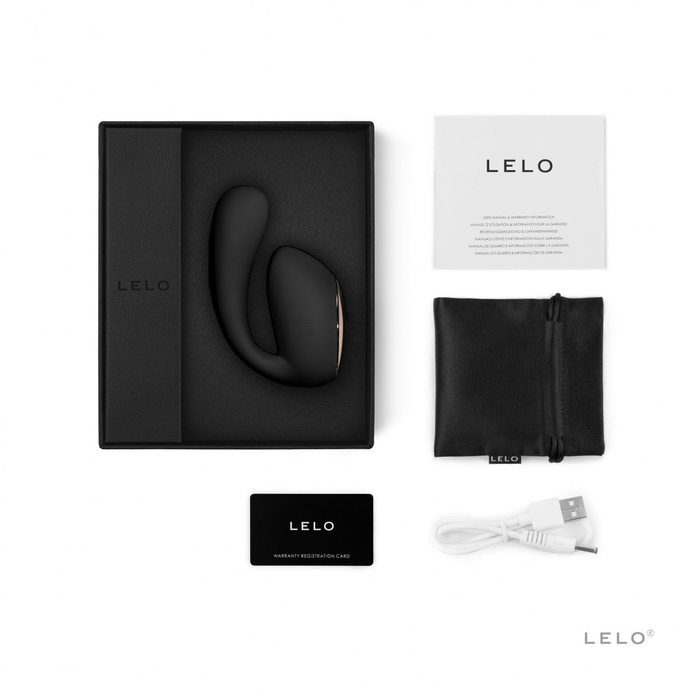 Вибраторы для пар - Смарт-вибратор LELO Ida Wave Black, вагинально-клиторальный, технология WaveMotion, 2 мотора 2