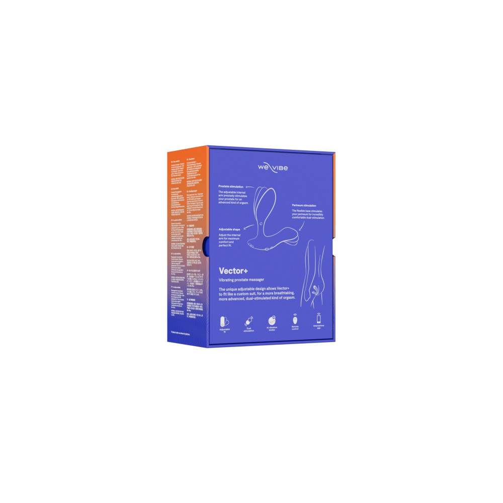 Массажёры простаты с вибрацией - Смарт-вибромассажер простаты We-Vibe Vector+ ROYAL BLUE, пульт ДУ, регулируемый угол наклона 1