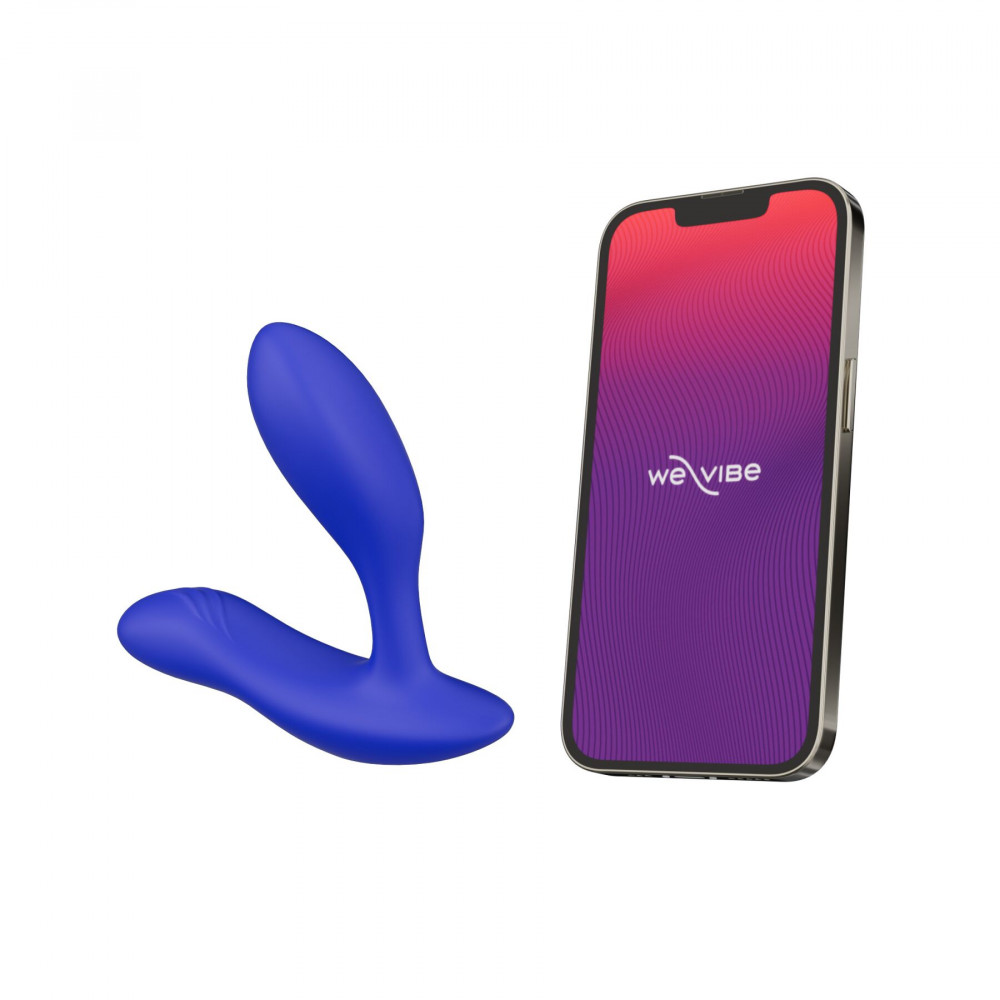 Массажёры простаты с вибрацией - Смарт-вибромассажер простаты We-Vibe Vector+ ROYAL BLUE, пульт ДУ, регулируемый угол наклона 8