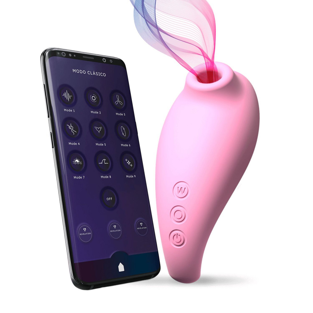 Вибраторы вакуумные - Вакуумный смарт-стимулятор Adrien Lastic Revelation Pink, режим Boost, управление через приложение 6