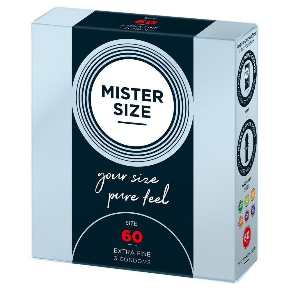 Презервативы - Презервативы Mister Size 60mm pack of 3