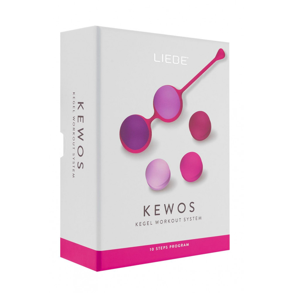 Вагинальные шарики - Вагинальные шарики Liebe Kewos — Cerise/Candy Violet, 5 шариков в комплекте, 15, 25, 35, 45 и 55 г 4