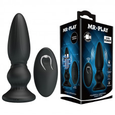Анальный стимулятор с вибрацией и пультом ДУ - MR PLAY Super Power, BI-040086W-MR