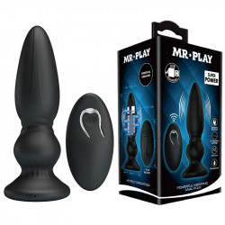 Анальный стимулятор с вибрацией и пультом ДУ - MR PLAY Super Power, BI-040086W-MR