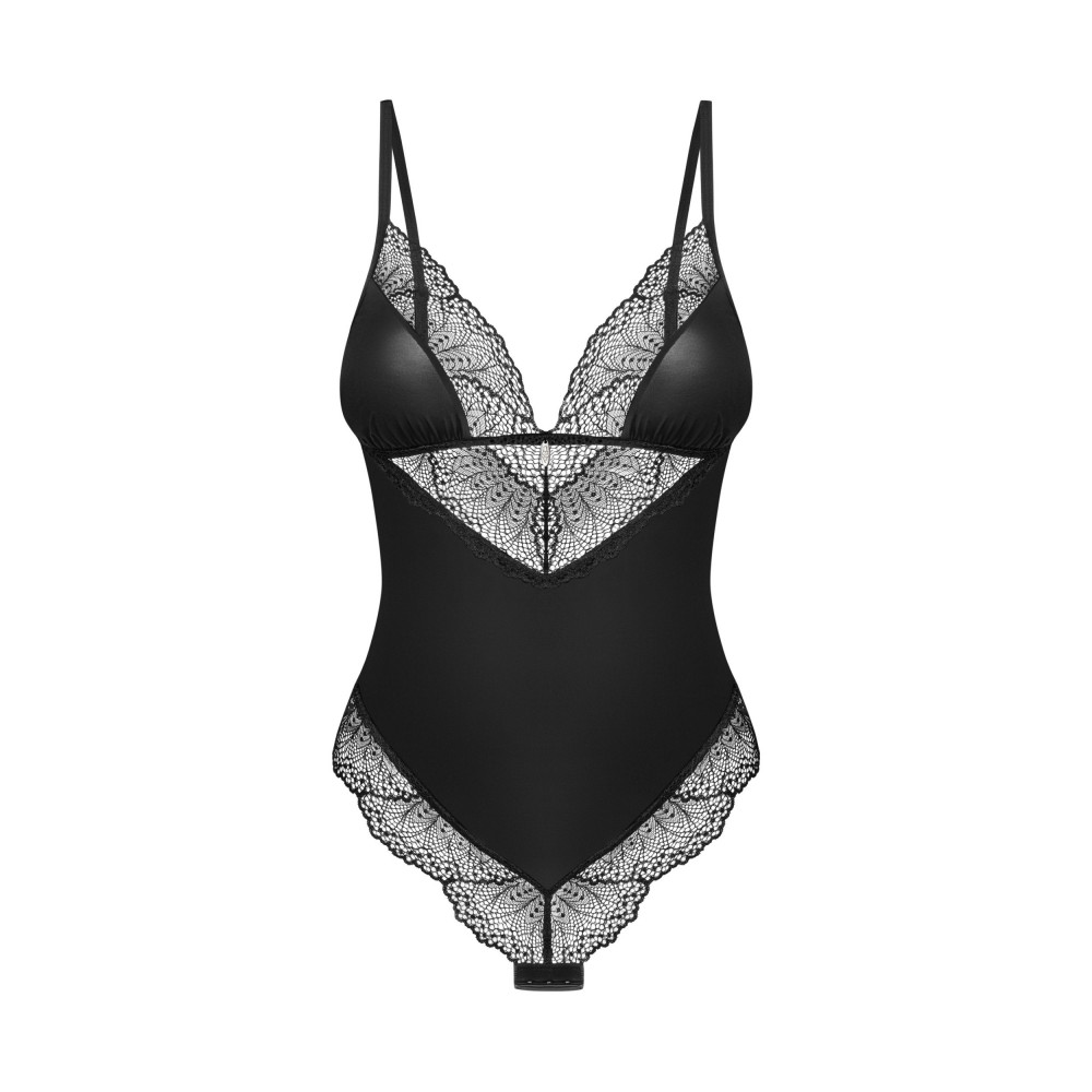 Эротическое белье - Боди Obsessive Lobellis кружевное, черное, XS-S 3
