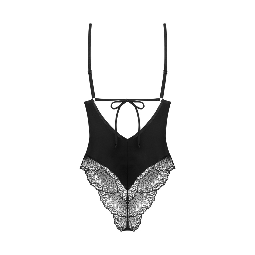 Эротическое белье - Боди Obsessive Lobellis кружевное, черное, XS-S 4