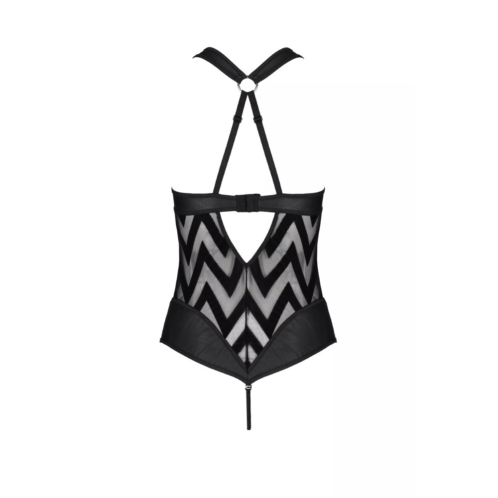 Эротическое белье - Боди с графическим узором HIMA BODY black S/M - Passion 3