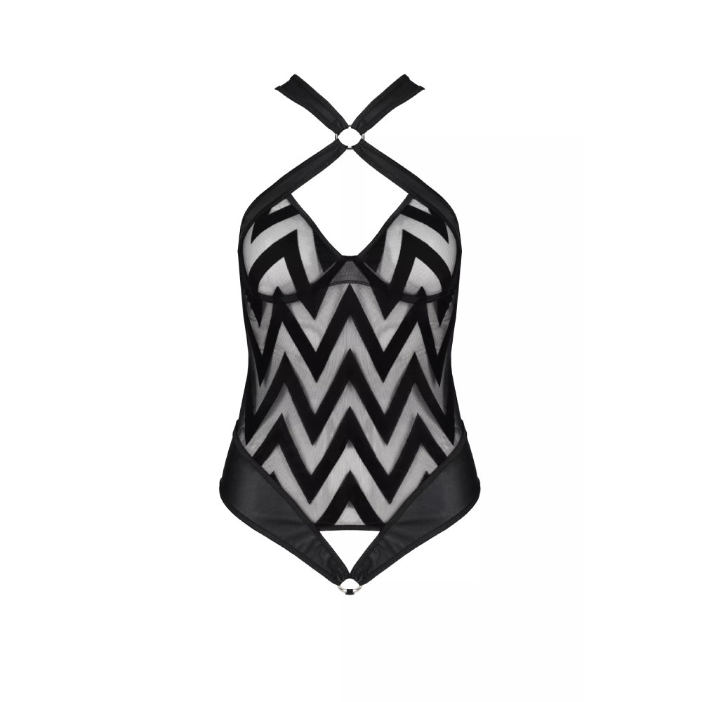 Эротическое белье - Боди с графическим узором HIMA BODY black S/M - Passion 2