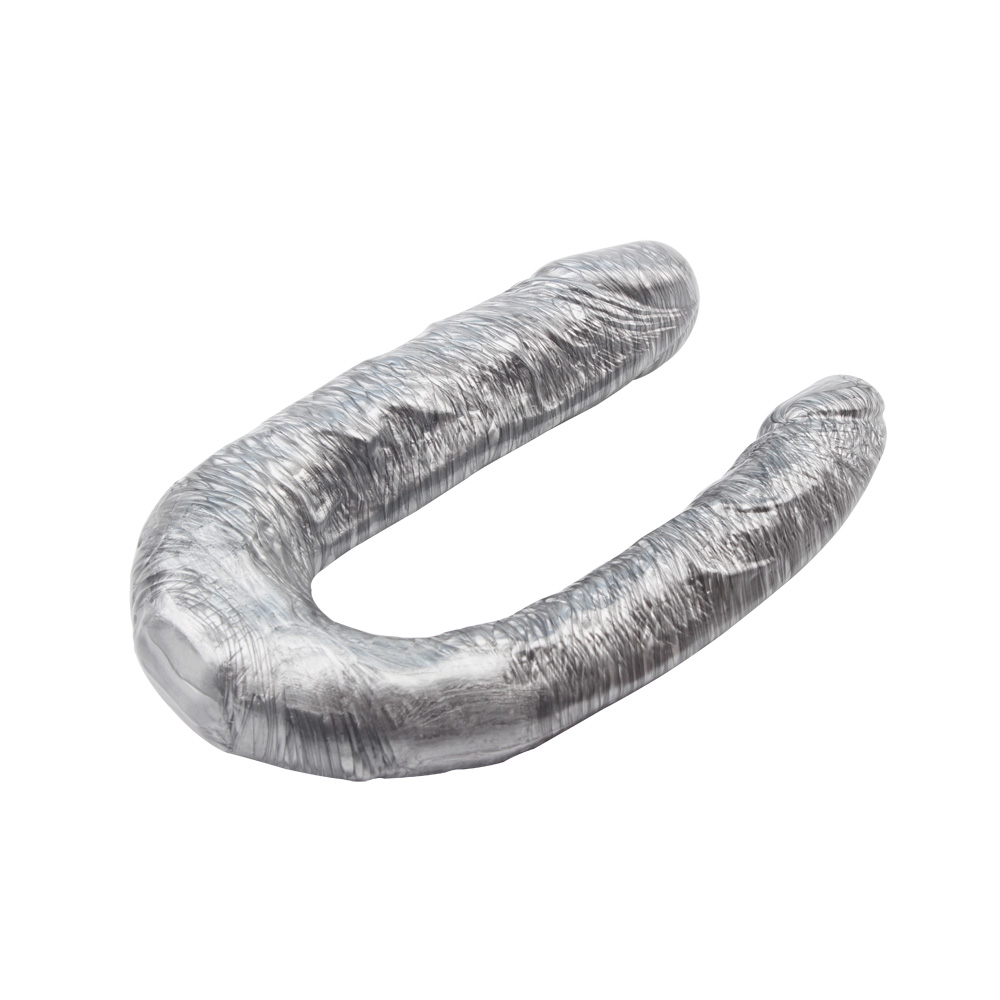 Секс игрушки - Фаллоимитатор двойной (двухсторонний) Chisa Dark Muscle Dixie Normous, серебристый 4