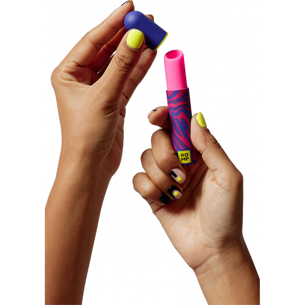 Секс игрушки - Клиторальный вибратор Romp Lipstick в виде губной памады, розовый 3