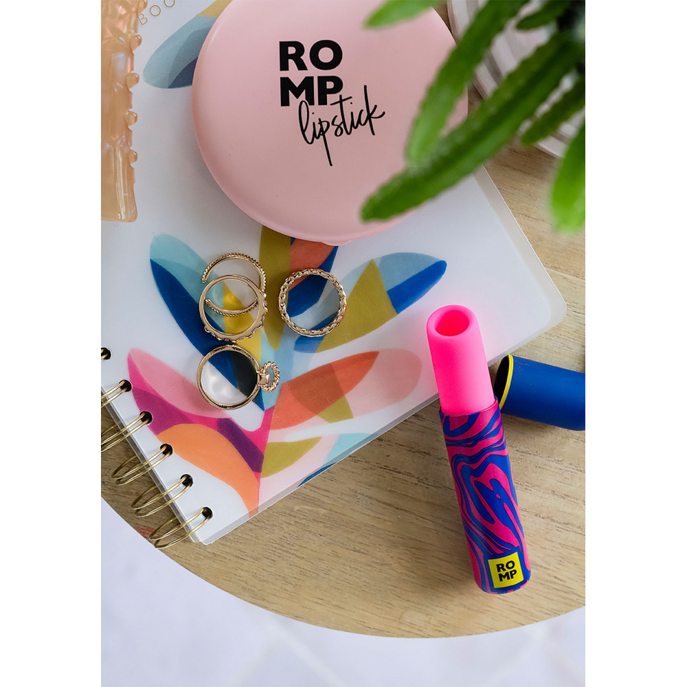 Секс игрушки - Клиторальный вибратор Romp Lipstick в виде губной памады, розовый 8