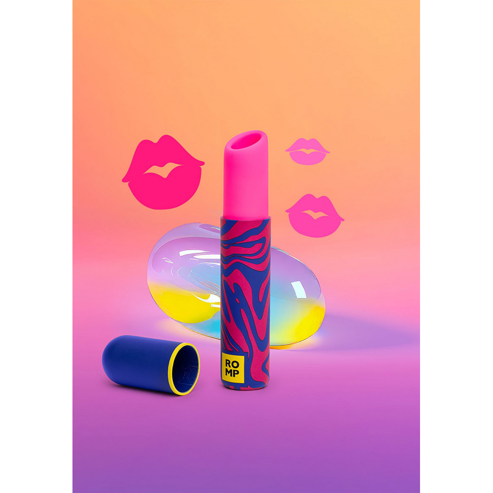 Секс игрушки - Клиторальный вибратор Romp Lipstick в виде губной памады, розовый 5